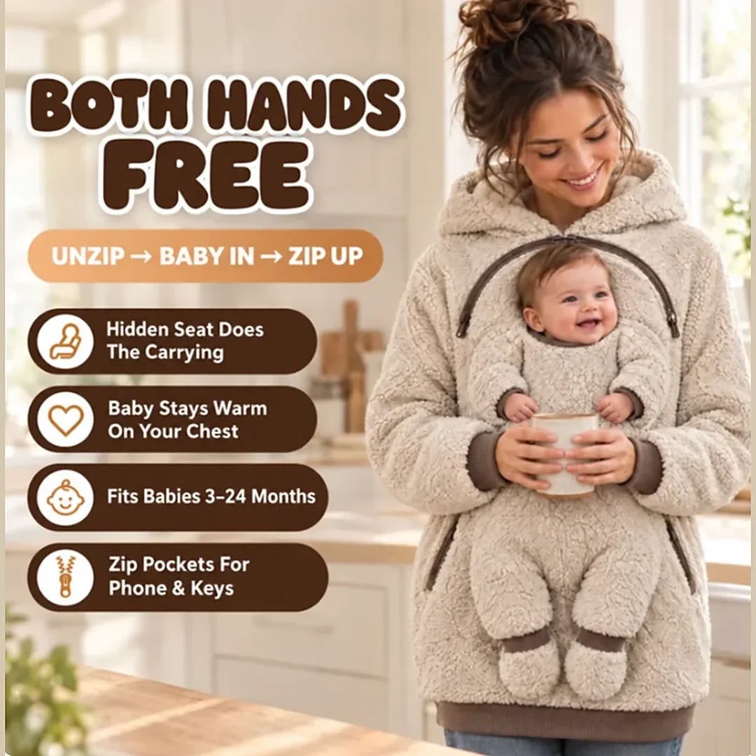 Hands-Free Hoodie With Hidden Baby Seat
