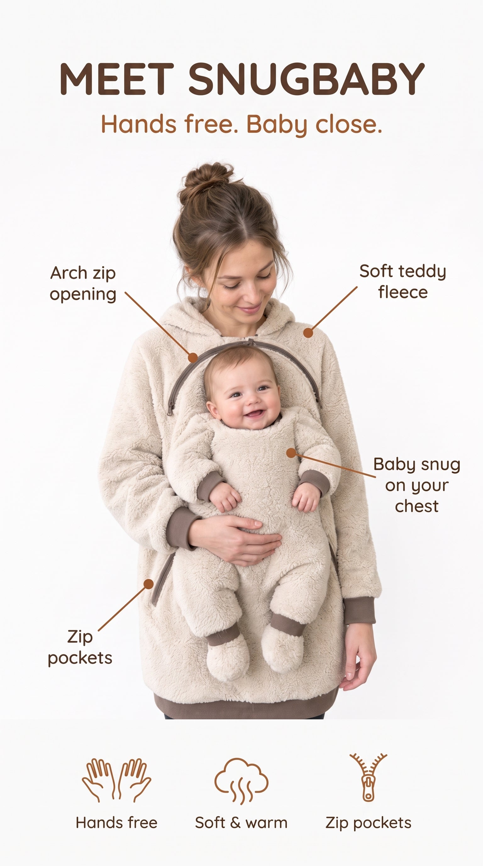SnugBaby product design infographic